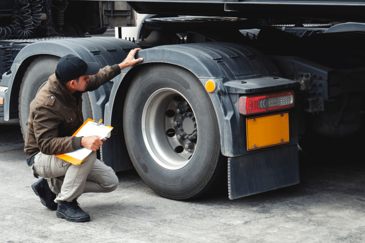 Truck tire inspection